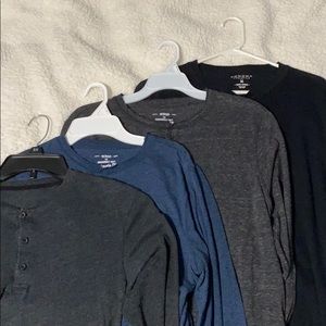 Men’s long sleeve Henley tees lot